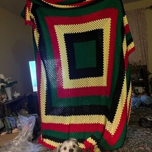 Colorful Crochet Throw Blanket